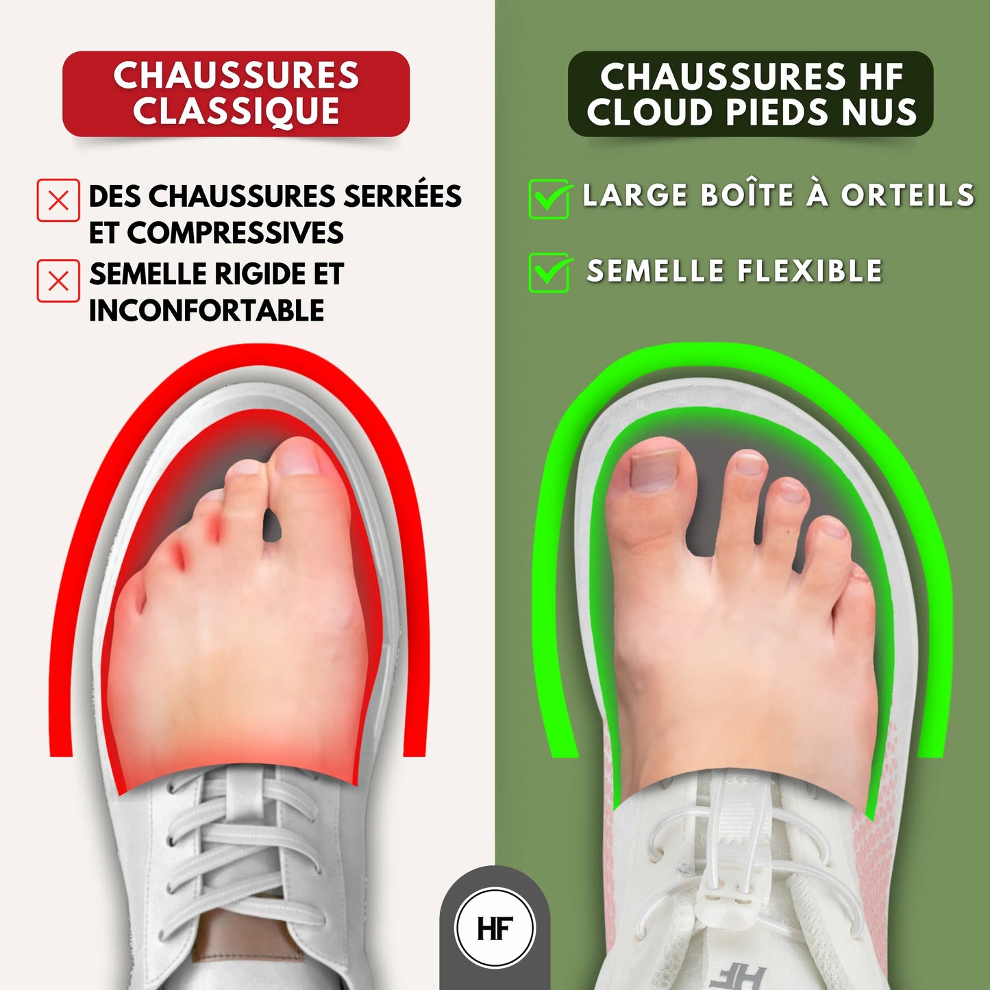 HF Series x Cloud – Barefoot Shoes for Foot, Knee & Back Pain (Unisex)