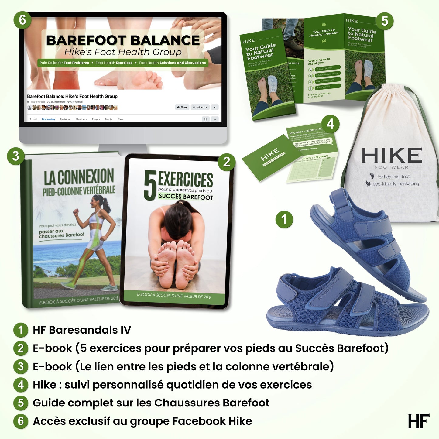 HF Baresandals IV – Ergonomic Footbed & Ultra-Lightweight Barefoot Sandals (Unisex)